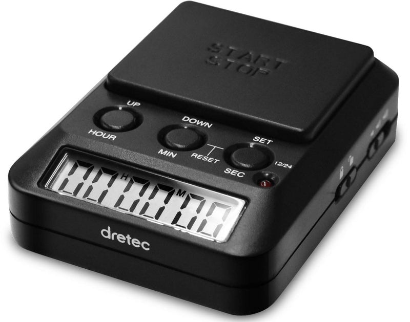 dretec Learning Timer, for Studying, Large Button, Count Function Until The Target Date, Black, Officially Tested in Japan(1 Starter AAA Battery Included) - Image 1